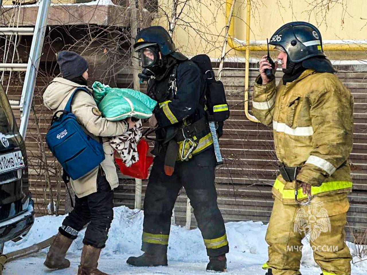 Пожар в центре Якутска