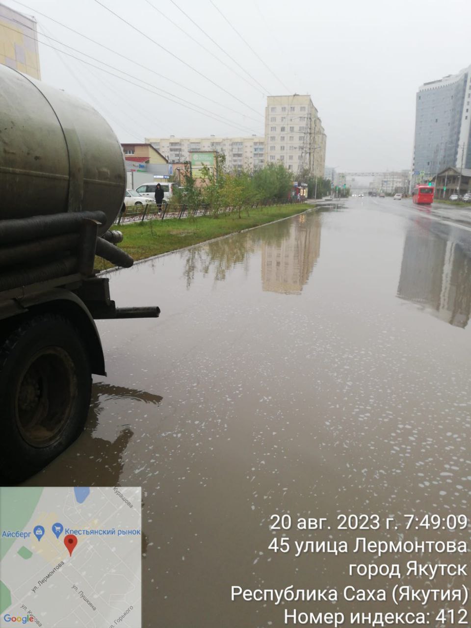 Большая откачка воды в Якутске