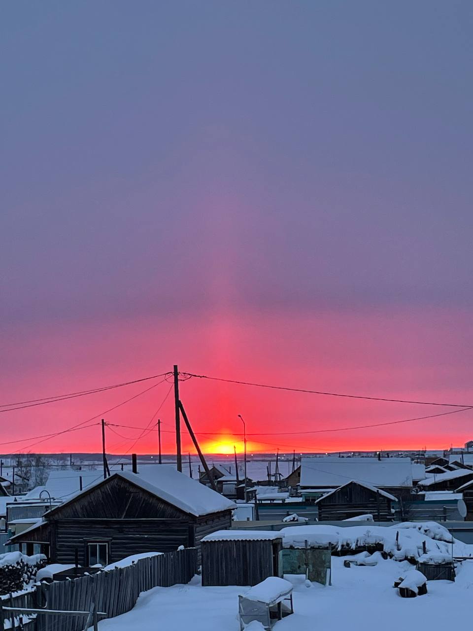 Что означает необычный закат над Борогонцами? — фото | 28.03.2024 | Якутск  - БезФормата