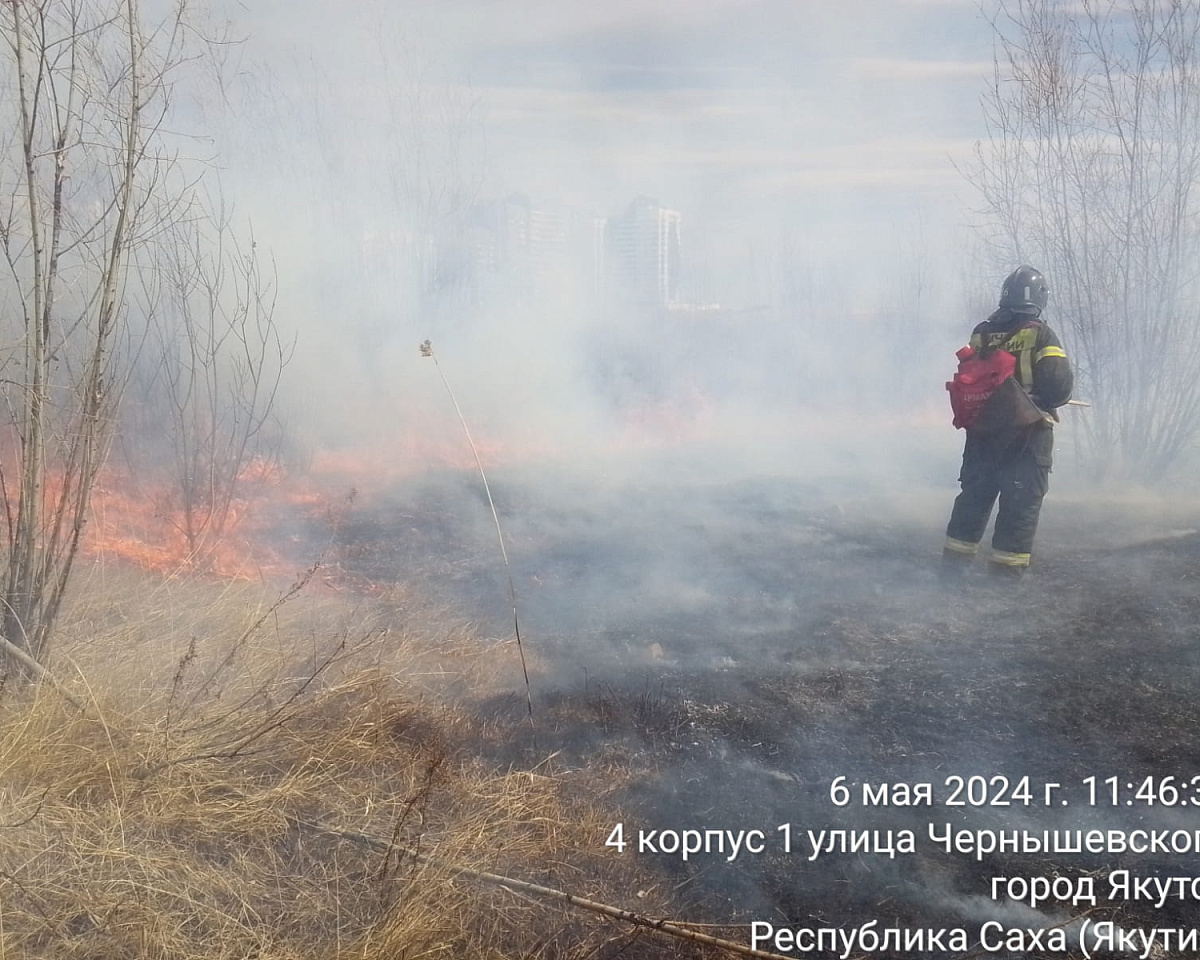 Зеленый луг: Площадь возгорания увеличилась | 06.05.2024 | Якутск -  БезФормата