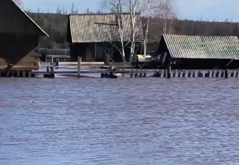Видеофакт: Затопило село Орто-Нахара — население эвакуируют