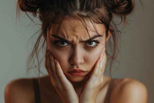 Girl 20s portrait, cute upset look begging, praying gesture, capricious female face, brown hair, double buns pouting having hopeful expression closeup, copy space for text, generative ai illustration
Черная душа