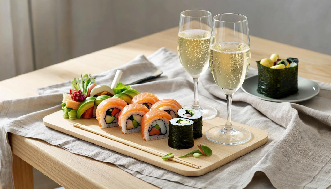 Роллы и шампанское – опасное сочетание. Врач о рисках популярной комбинации