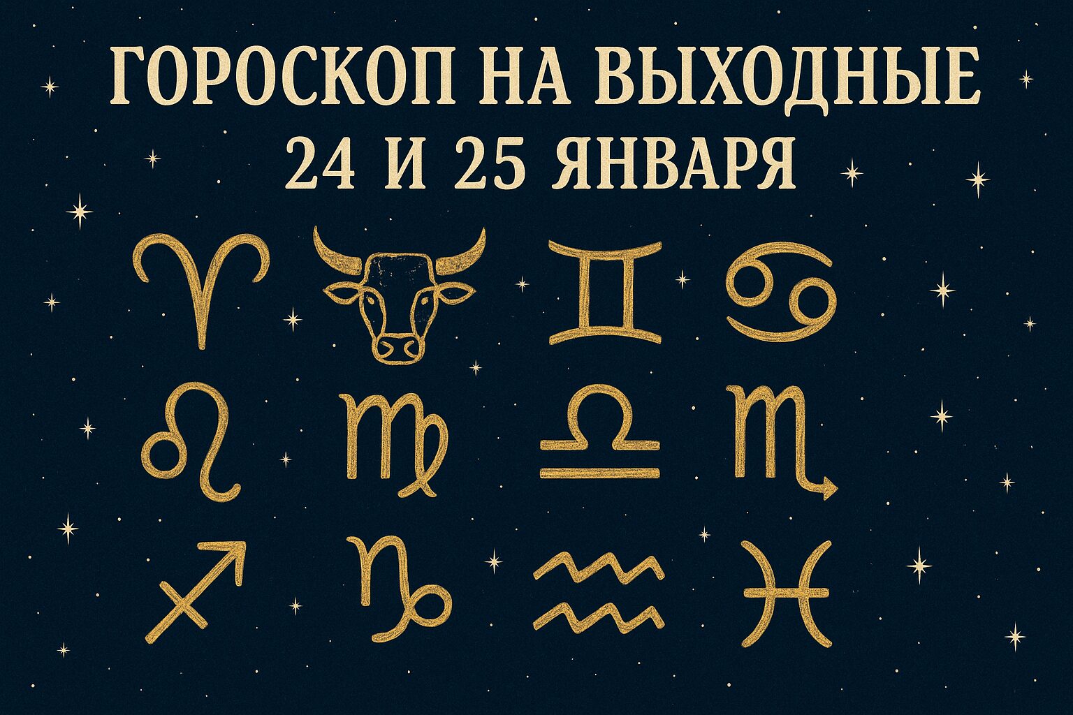 Гороскоп на выходные 24 и 25 января