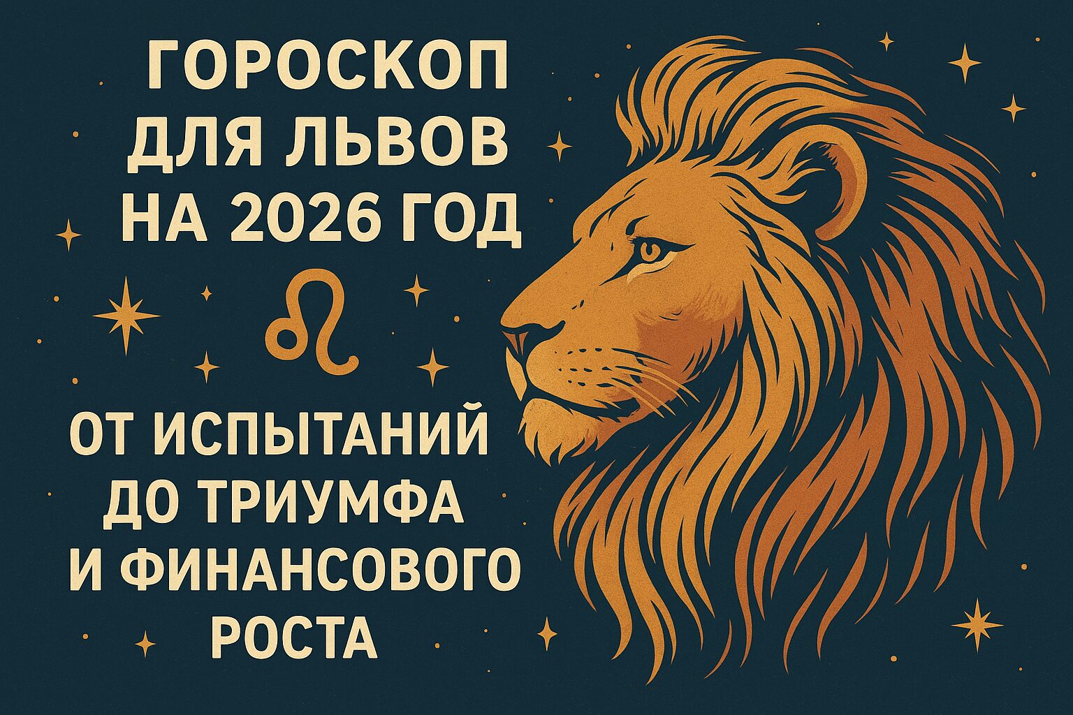 Гороскоп для Львов на 2026 год: от испытаний до триумфа и финансового роста