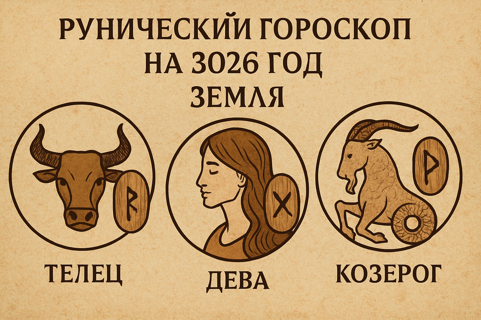 Рунический гороскоп на 2026 год для знаков Земли