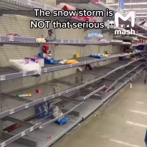 зимний шторм в США