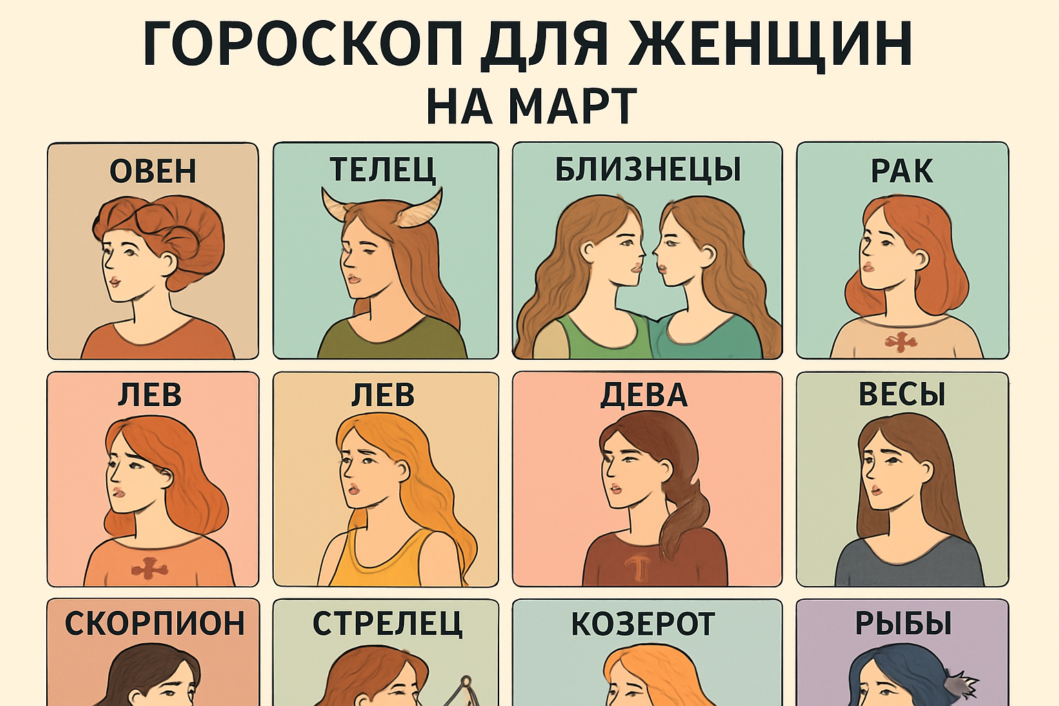 женский гороскоп март