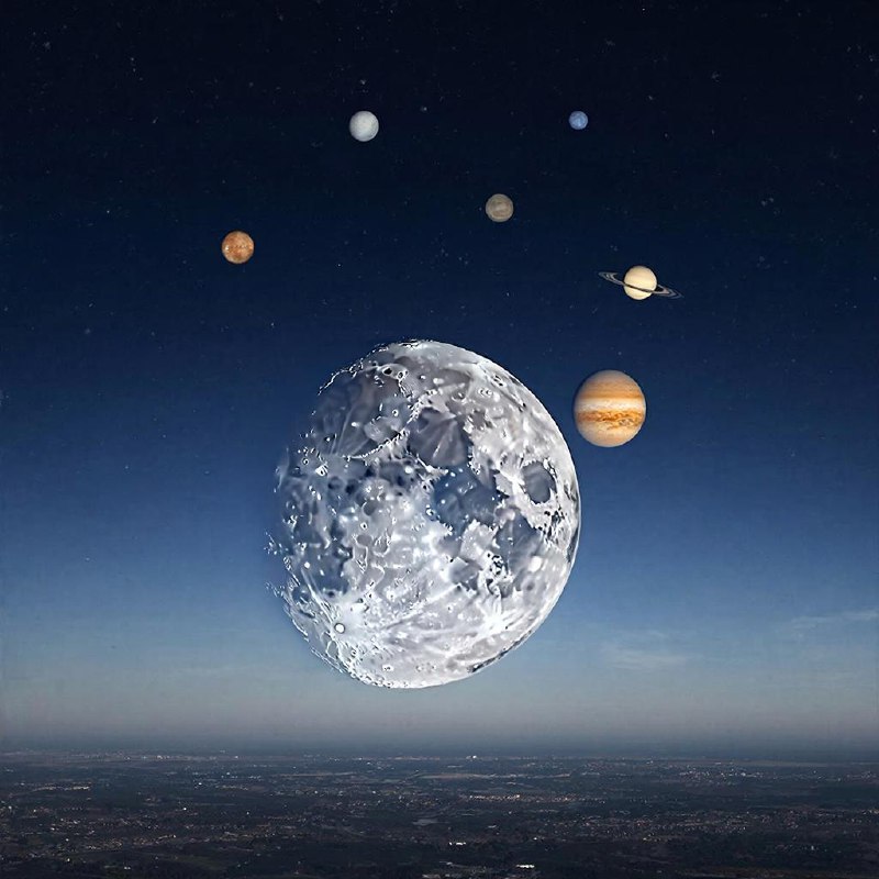 Сближение Луны и Юпитера, затем — парад планет  