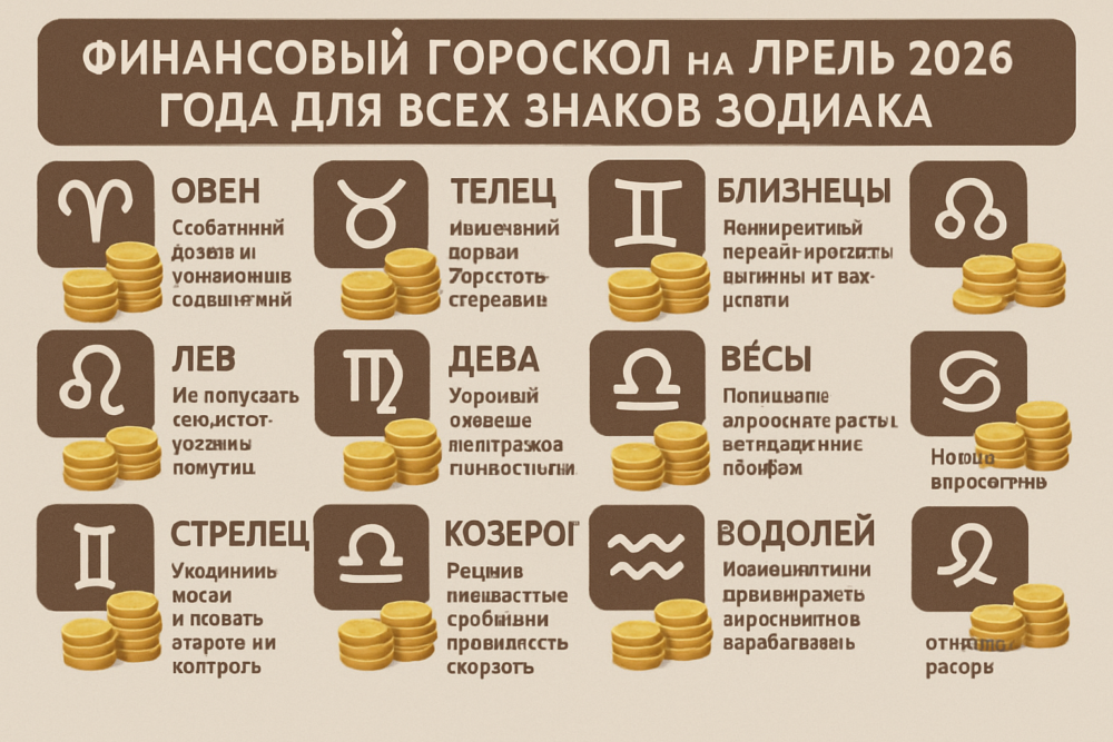финансовый гороскоп на апрель