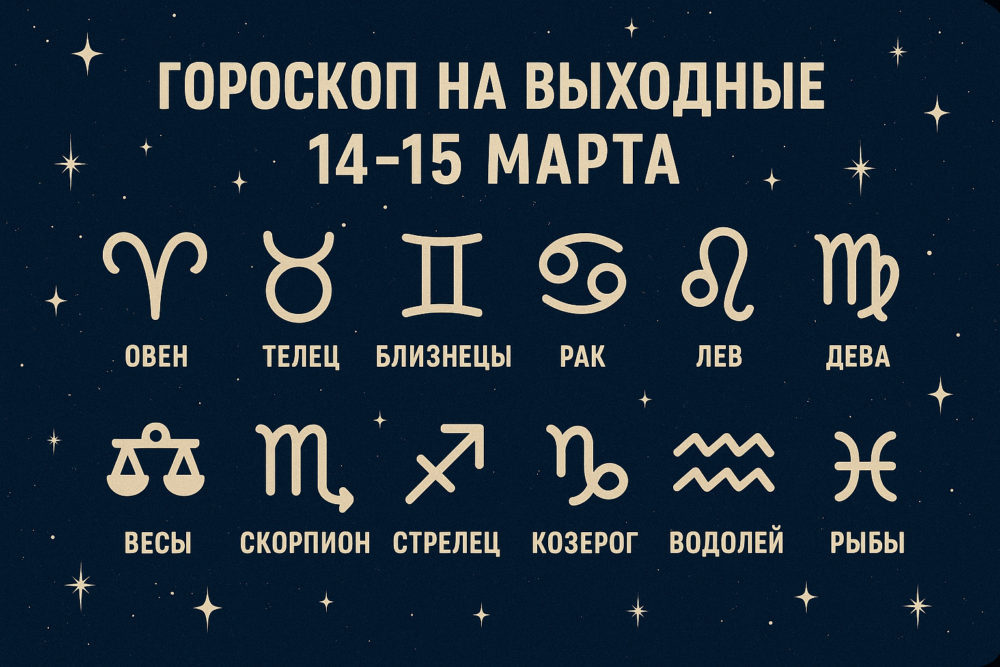 Гороскоп на выходные 14 и 15 марта