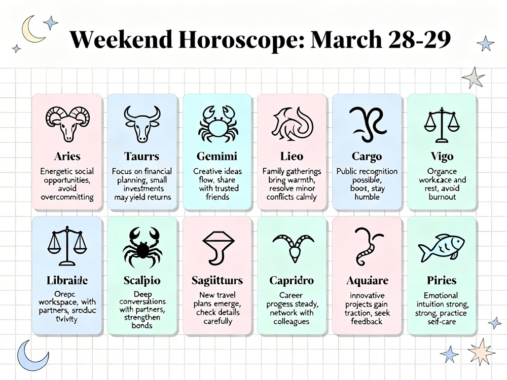 Гороскоп на выходные 28 и 29 марта 2026