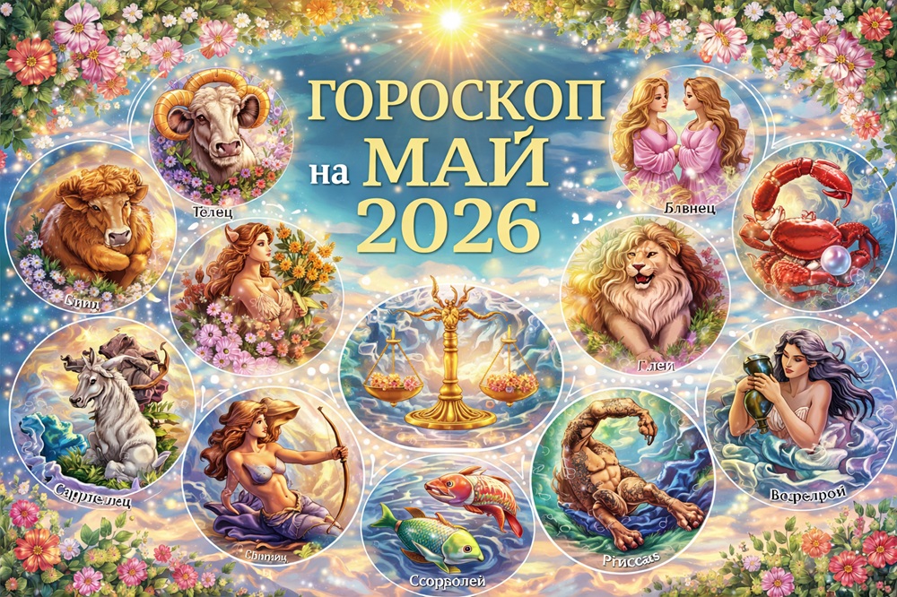 Гороскоп на май 2026 года для всех знаков зодиака