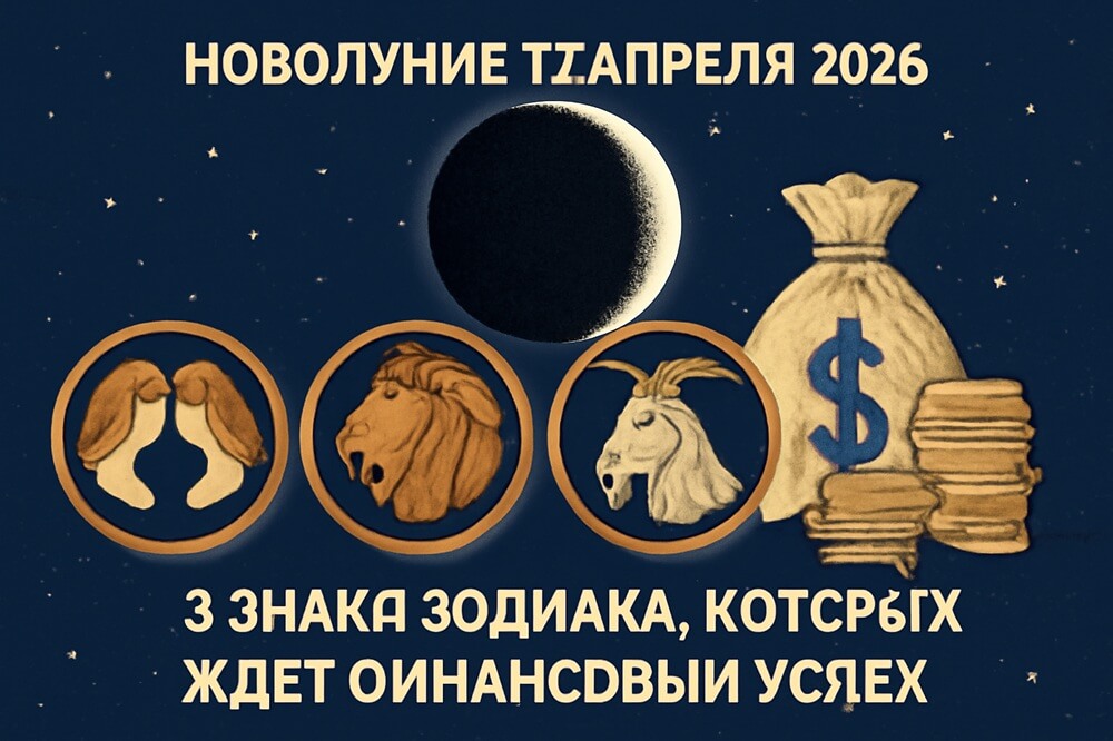 Новолуние 17 апреля 2026: 3 знака зодиака, которых ждет финансовый успех
