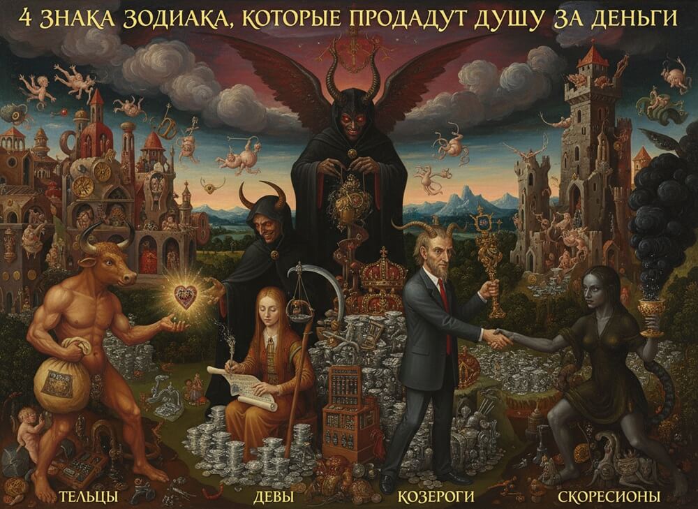 4 знака зодиака которые готовы продать душу ради денег