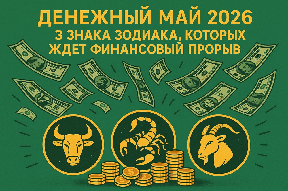Денежный май 2026: 3 знака зодиака, которых ждет финансовый прорыв