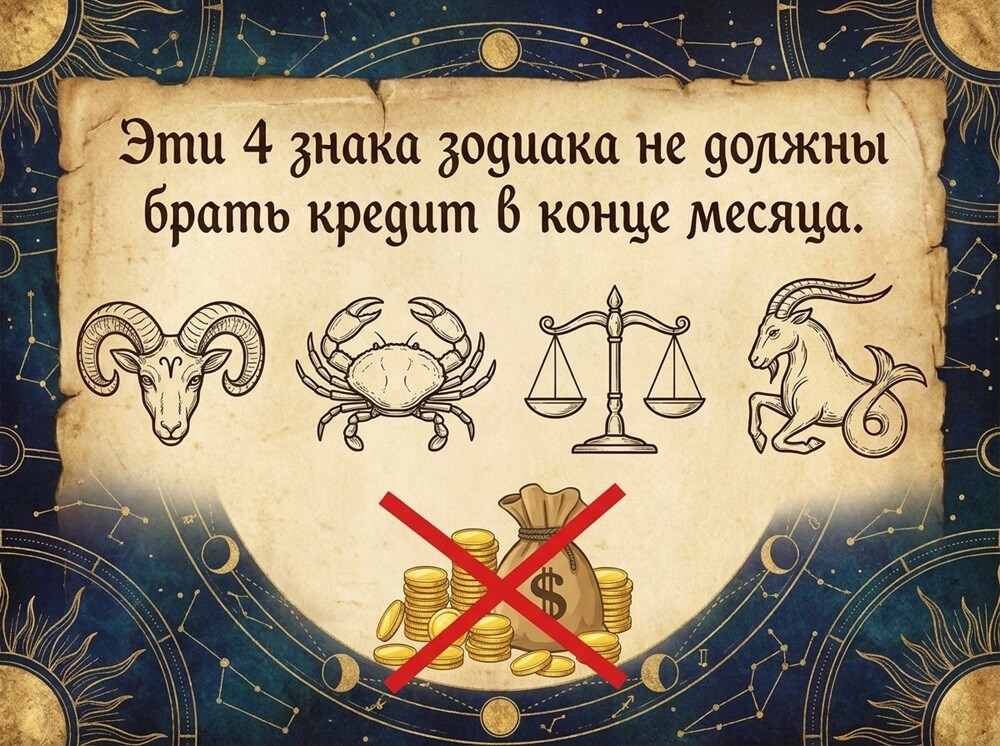 Эти 4 знака зодиака не должны брать кредит в конце месяца