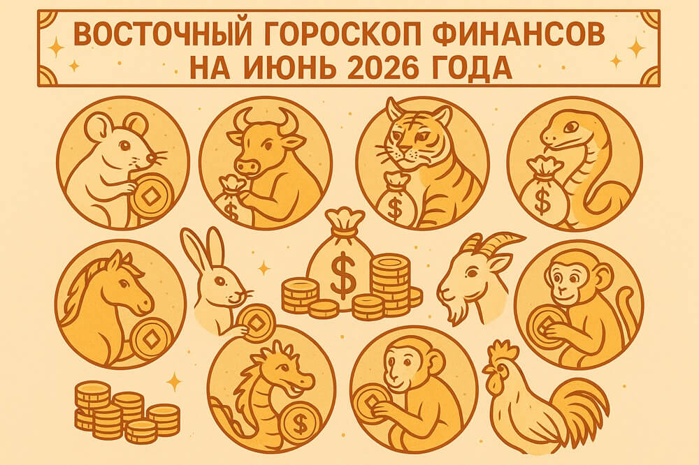 Восточный гороскоп финансов на июнь 2026 года