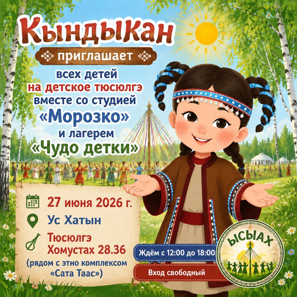 Тюсюлгэ для всех детей: Вход свободный