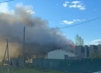 Большой пожар в общежитии техникума