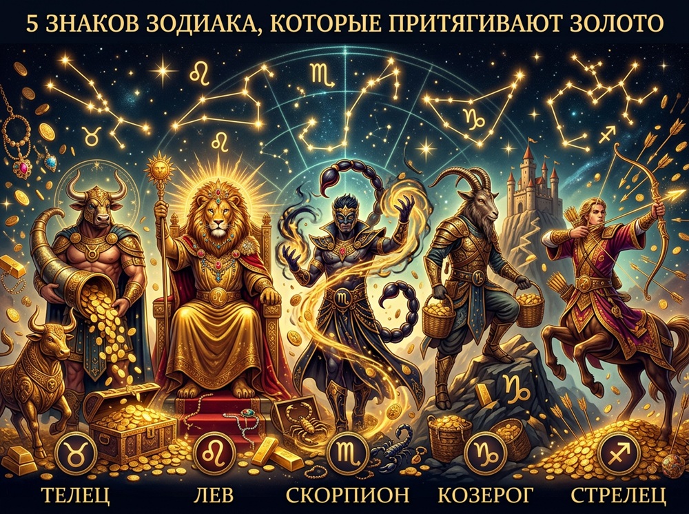 5 знаков зодиака, которые притягивают в свою жизнь золото