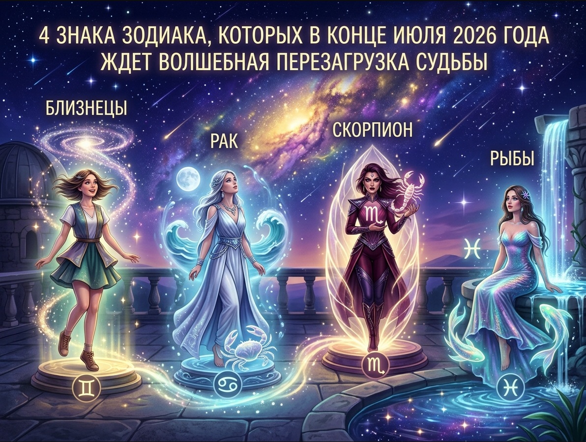 4 знака зодиака которых в конце июля ждет волшебная перезагрузка судьбы