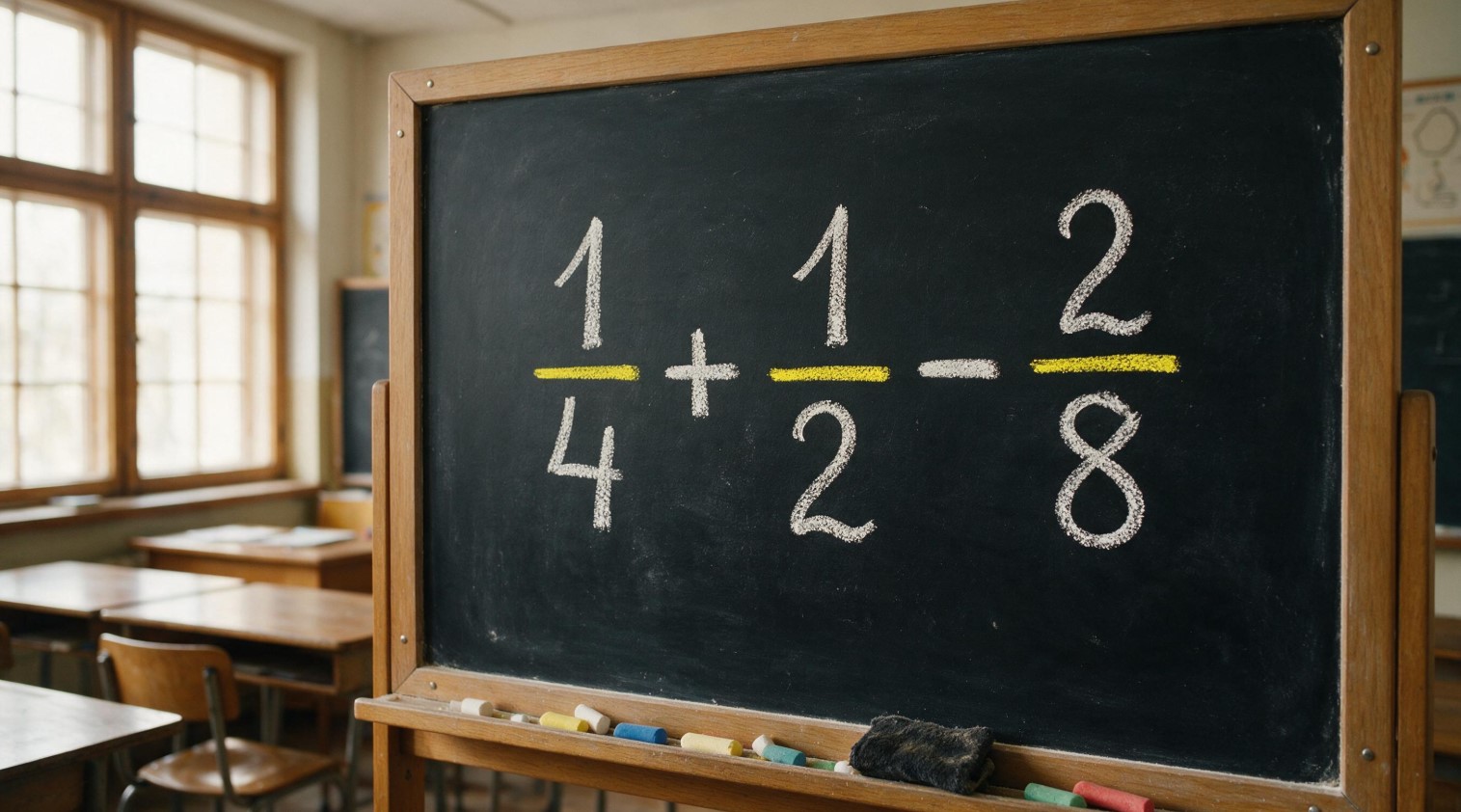 Вспоминайте дроби: Сможете решить пример 1/4 + 1/2 − 2/8 без калькулятора?